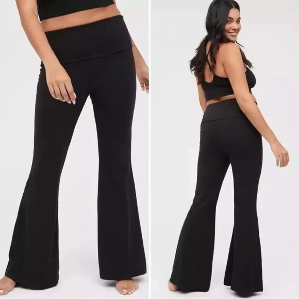 Aerie OFFLINE OG Foldover High Waisted Super Flare Legging large tall
